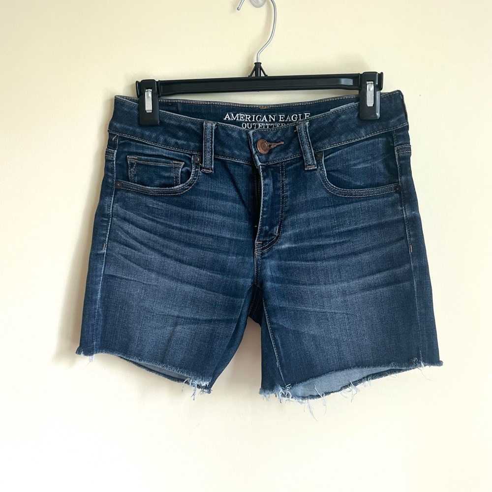 American Eagle Midi Stretch Shorts